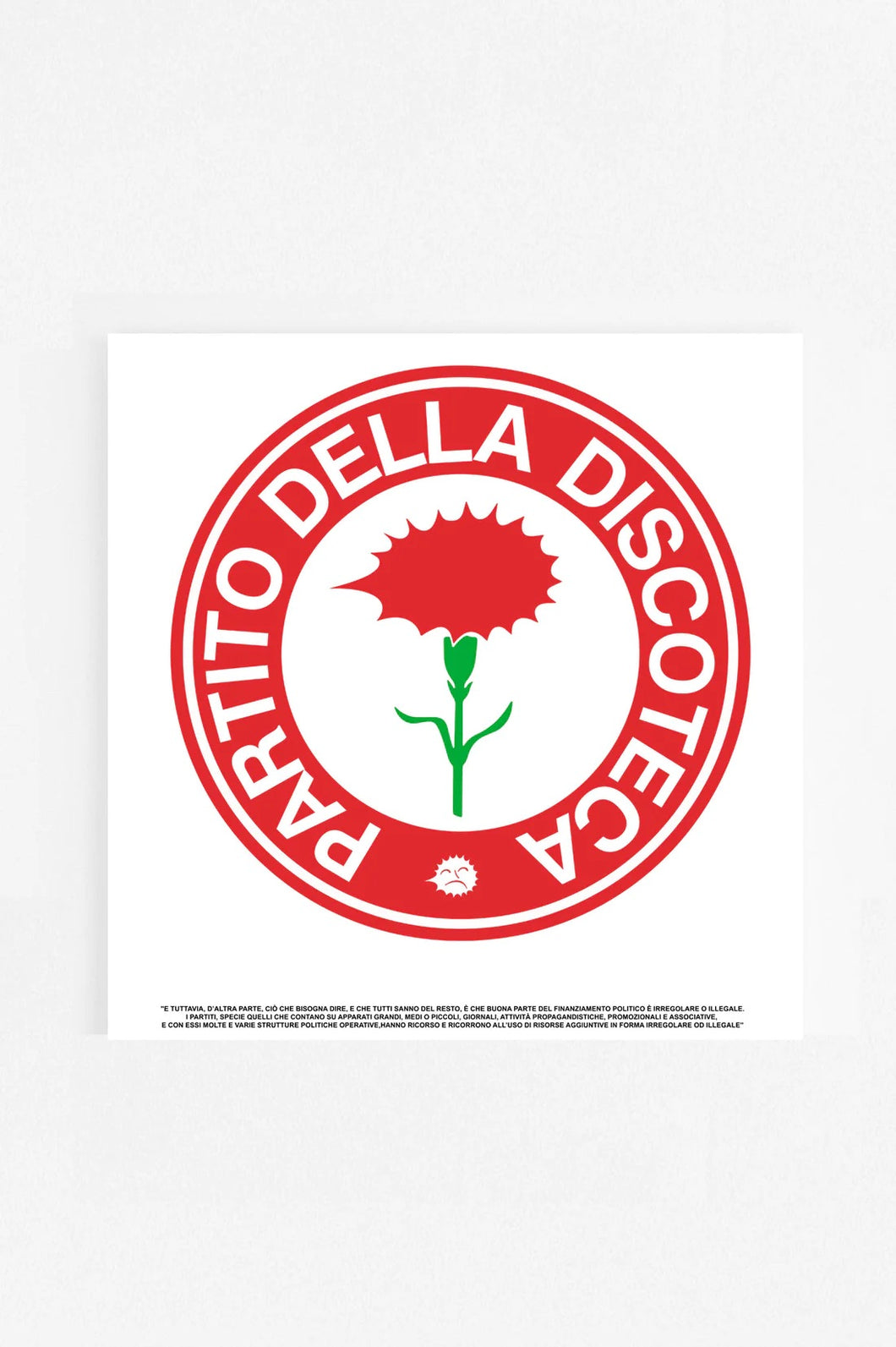 Ciao Discoteca italiana | PDD Partito Della Discoteca 50x50 cm