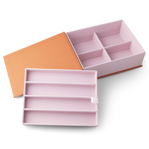 Scatola contenitore decorativa | Small things box in rosa e arancione