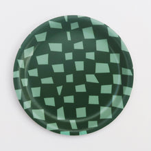 Carica l&#39;immagine nel visualizzatore di Gallery, Elly Vvaller - Vassoio artistico impiallacciato in legno di betulla - Check verde