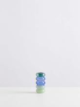Carica l&#39;immagine nel visualizzatore di Gallery, Maison Balzac | Portacandela GRAND PAULINE in vetro azzurro e verde