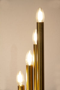 Lampada da terra a spirale in metallo ottonato Reggiani anni 60