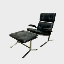 Carica l&#39;immagine nel visualizzatore di Gallery, Lounge chair in pelle di Olivier Mourgue per Airborn, anni &#39;60