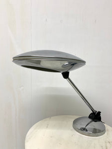 Lampada da tavolo o scrivania in metallo cromato anni 60