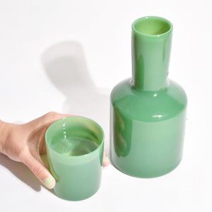 Maison Balzac | J'AI SOIF caraffa e bicchiere colore verde opaco