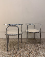 Carica l&#39;immagine nel visualizzatore di Gallery, sedie Locus Solus by Gae Aulenti in metallo cromato e vinile