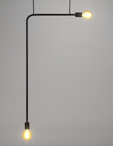 Lampada a sospensione laccato nero "Essentials" by Koen Van Guijze - verticale